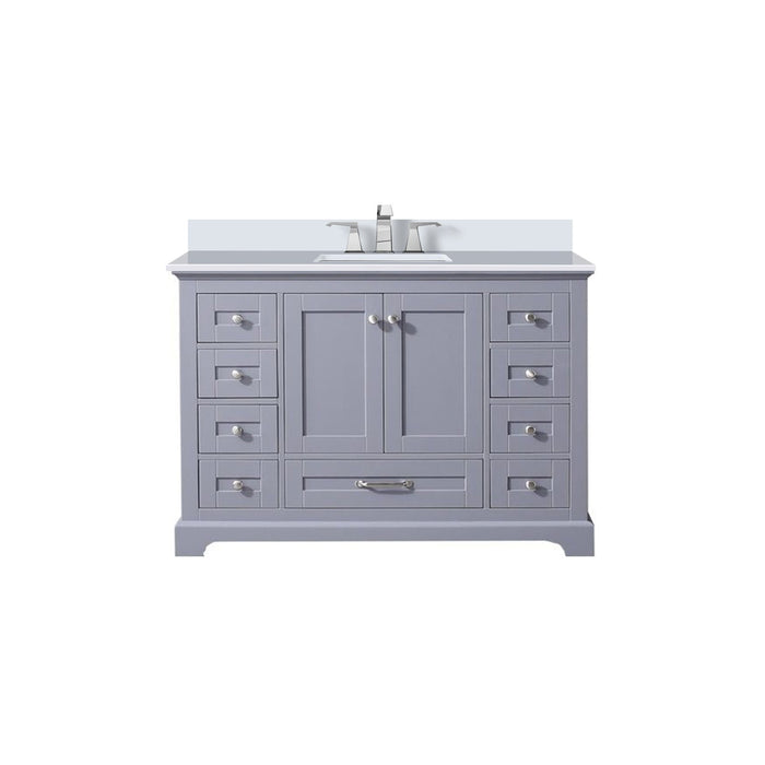 Lexora Home Dukes Bath Vanity with White Quartz Countertop