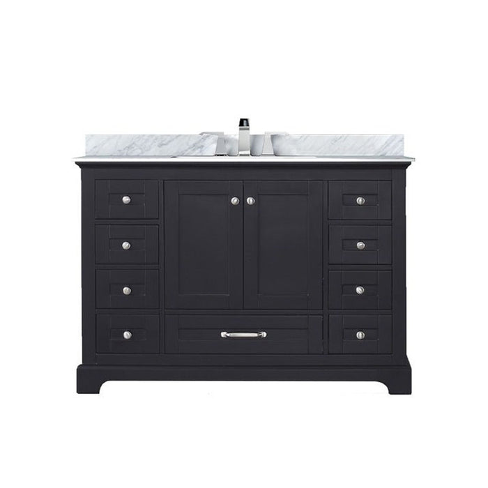 Lexora Home Dukes Bath Vanity with Carrara Marble Countertop