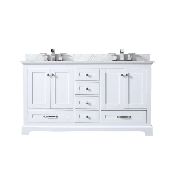 Lexora Home Dukes Bath Vanity with Carrara Marble Countertop