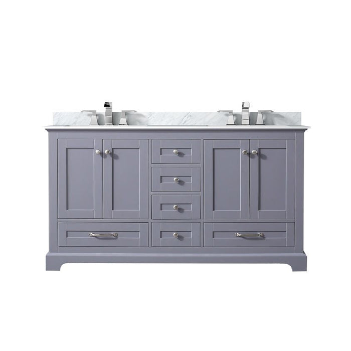 Lexora Home Dukes Bath Vanity with Carrara Marble Countertop