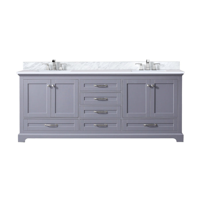 Lexora Home Dukes Bath Vanity with Carrara Marble Countertop