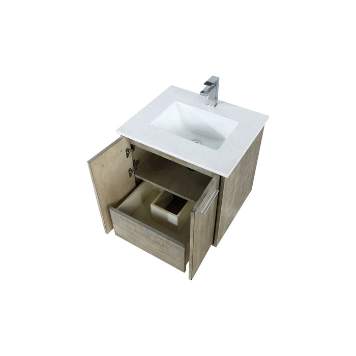 Lexora Home Fairbanks Bath Vanity with Cultured Marble Countertop