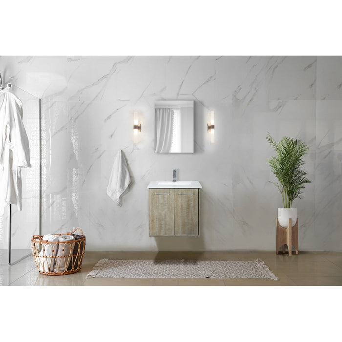 Lexora Home Fairbanks Bath Vanity with Cultured Marble Countertop