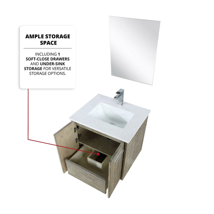 Lexora Home Fairbanks Bath Vanity with Cultured Marble Countertop