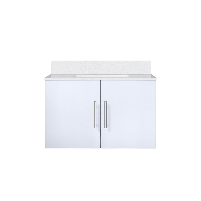 Lexora Home Geneva Bath Vanity with White Quartz Countertop