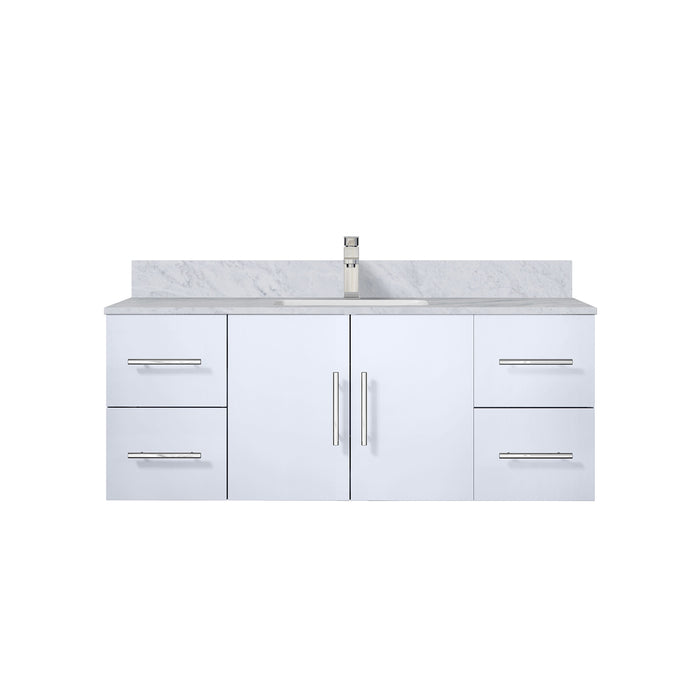 Lexora Home Geneva Bath Vanity with Carrara Marble Countertop