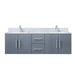 Lexora Home Geneva Bath Vanity with Carrara Marble Countertop