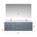 Lexora Home Geneva Bath Vanity with White Quartz Countertop