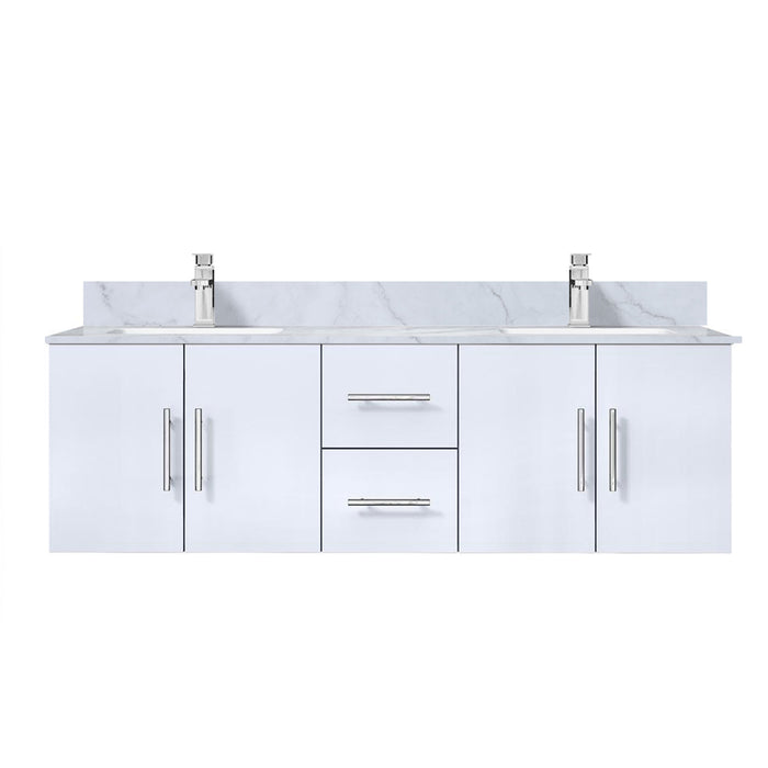 Lexora Home Geneva Bath Vanity with Carrara Marble Countertop