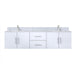 Lexora Home Geneva Bath Vanity with Carrara Marble Countertop