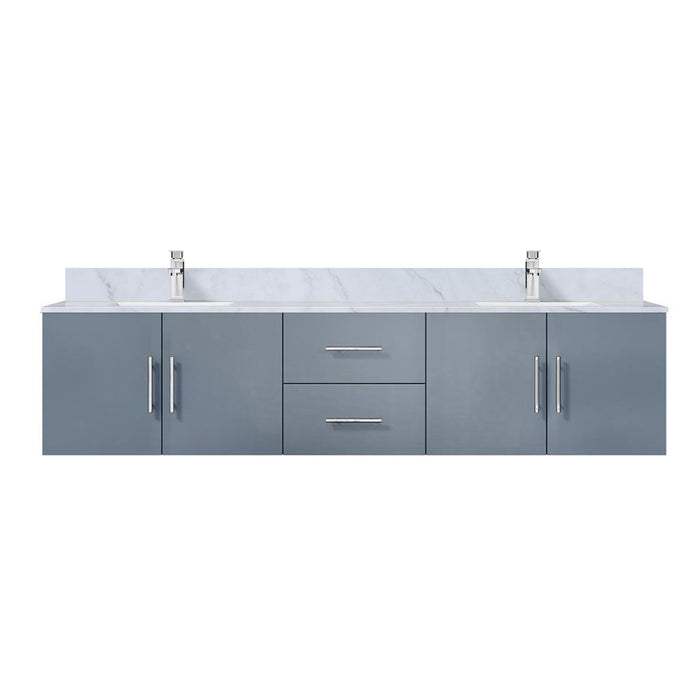 Lexora Home Geneva Bath Vanity with Carrara Marble Countertop