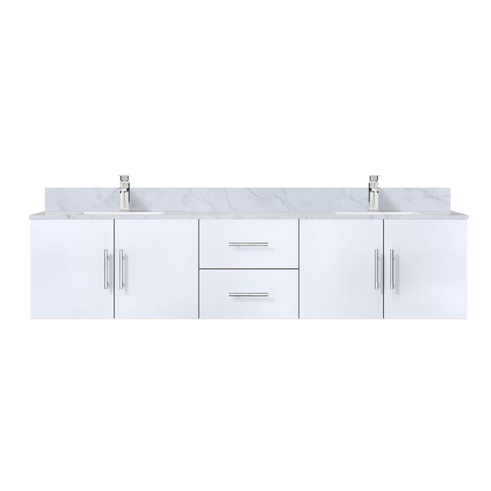 Lexora Home Geneva Bath Vanity with Carrara Marble Countertop