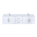 Lexora Home Geneva Bath Vanity with White Quartz Countertop