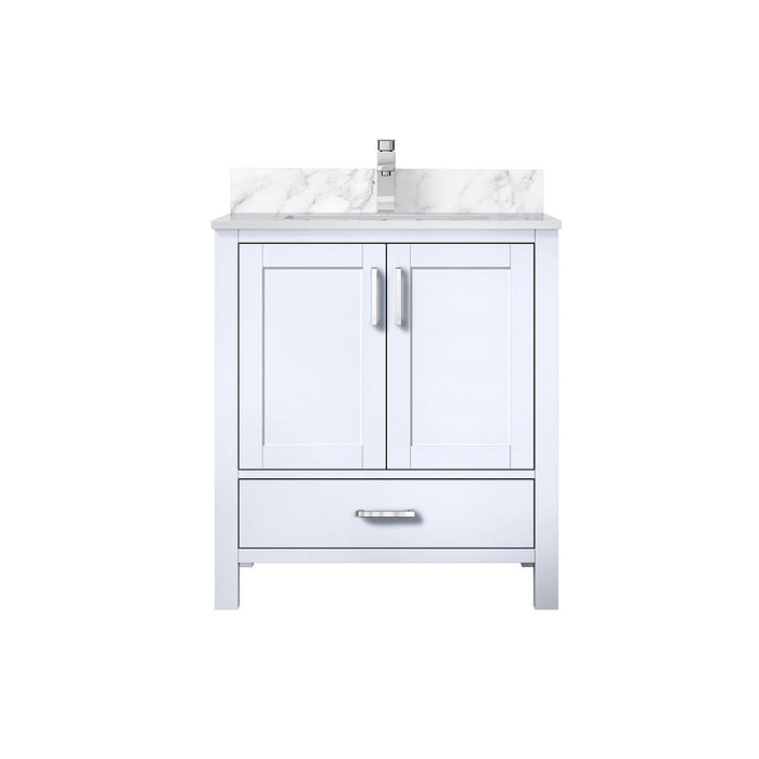 Lexora Home Jacques Bath Vanity with Carrara Marble Countertop