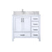 Lexora Home Jacques 36" Bath Vanity with Carrara Marble Countertop