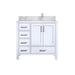 Lexora Home Jacques 36" Bath Vanity with Carrara Marble Countertop