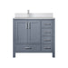 Lexora Home Jacques 36" Bath Vanity with White Quartz Countertop