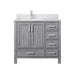 Lexora Home Jacques 36" Bath Vanity with White Quartz Countertop