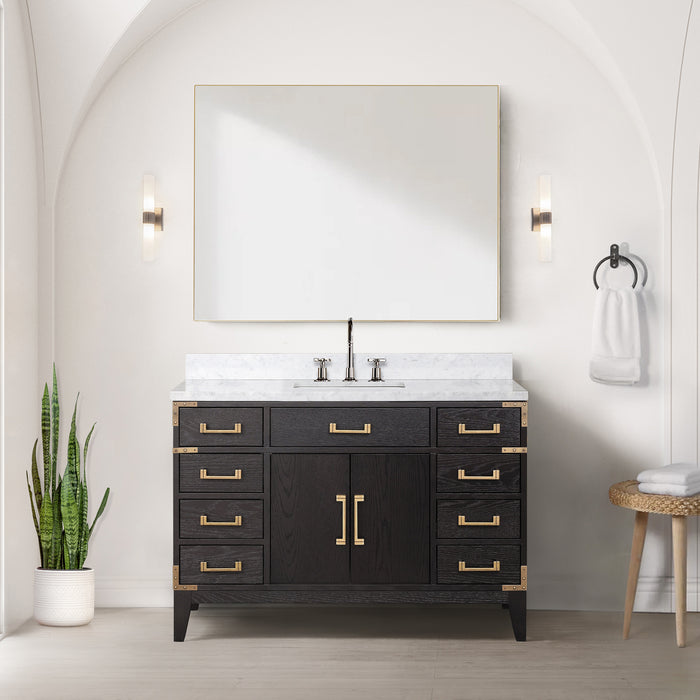 Lexora Home Laurel Bath Vanity with Carrara Marble Countertop