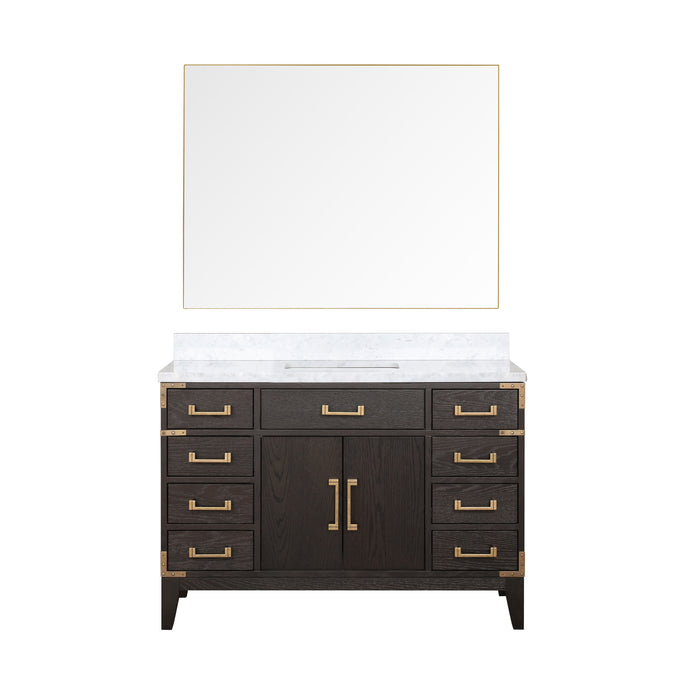 Lexora Home Laurel Bath Vanity with Carrara Marble Countertop