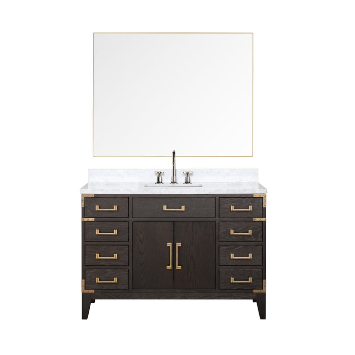 Lexora Home Laurel Bath Vanity with Carrara Marble Countertop