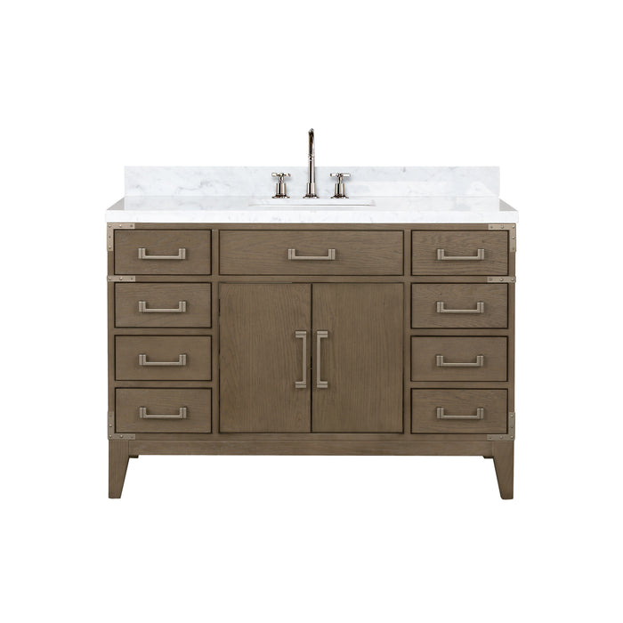 Lexora Home Laurel Bath Vanity with Carrara Marble Countertop