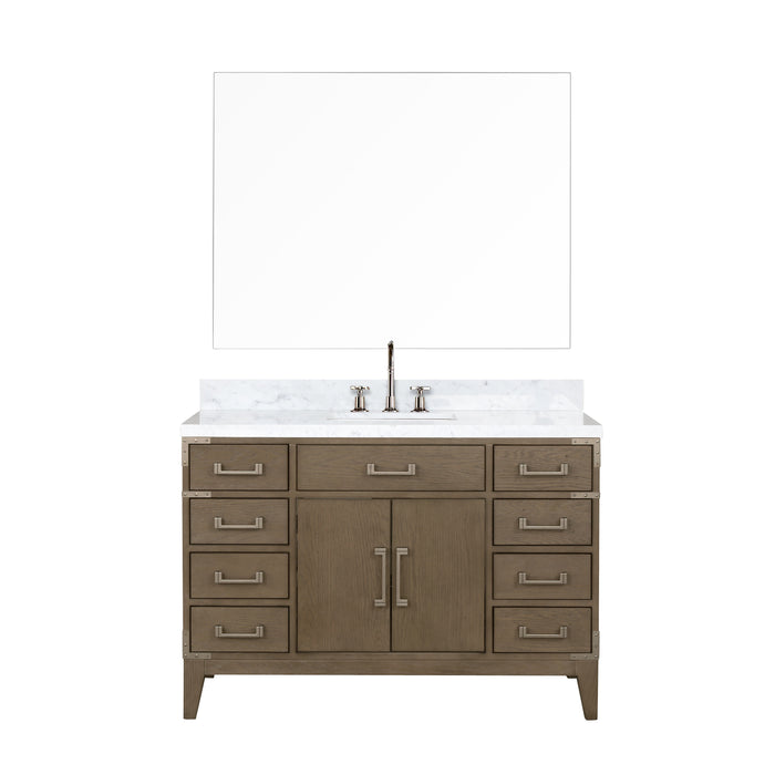 Lexora Home Laurel Bath Vanity with Carrara Marble Countertop