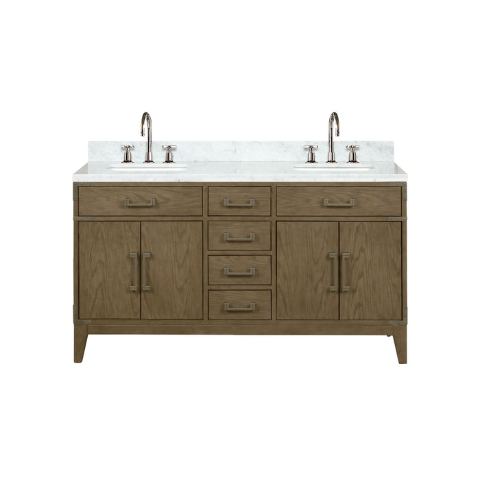 Lexora Home Laurel Bath Vanity with Carrara Marble Countertop