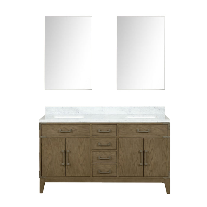 Lexora Home Laurel Bath Vanity with Carrara Marble Countertop