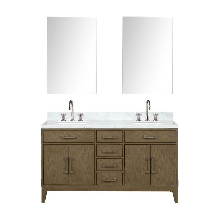 Lexora Home Laurel Bath Vanity with Carrara Marble Countertop