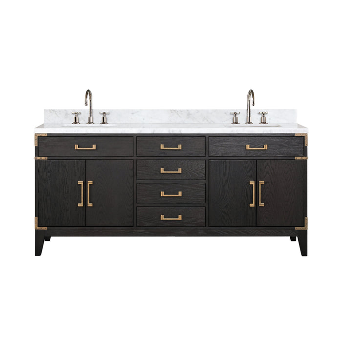 Lexora Home Laurel Bath Vanity with Carrara Marble Countertop