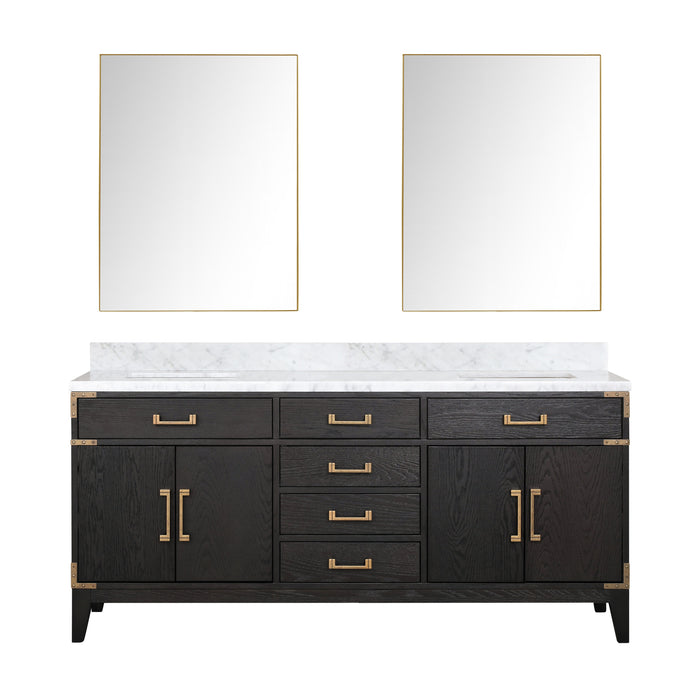 Lexora Home Laurel Bath Vanity with Carrara Marble Countertop