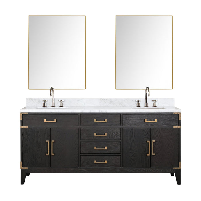 Lexora Home Laurel Bath Vanity with Carrara Marble Countertop