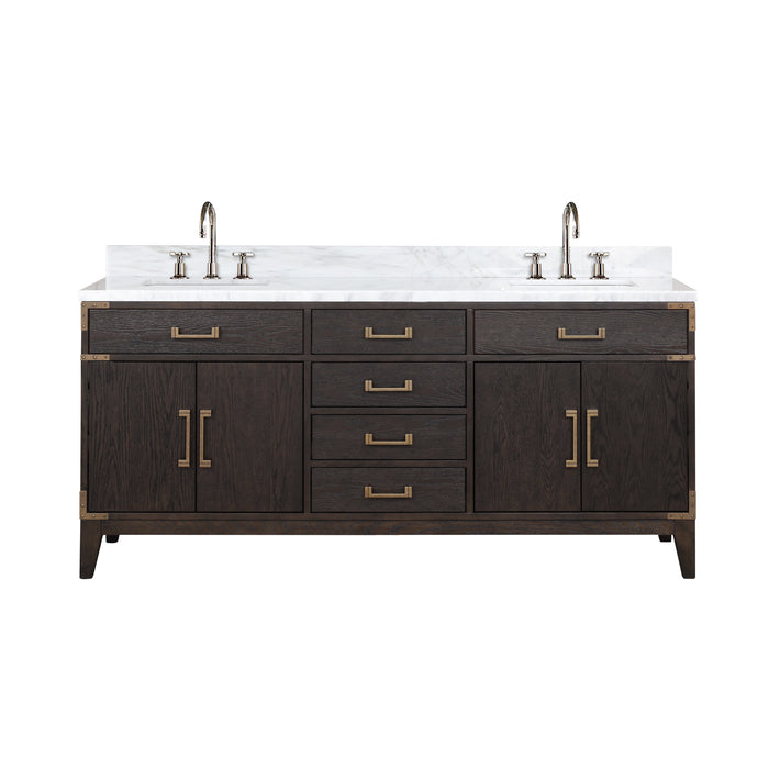 Lexora Home Laurel Bath Vanity with Carrara Marble Countertop