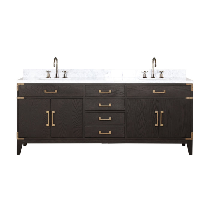 Lexora Home Laurel Bath Vanity with Carrara Marble Countertop