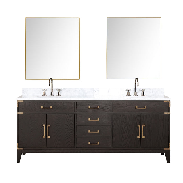 Lexora Home Laurel Bath Vanity with Carrara Marble Countertop