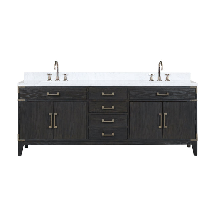 Lexora Home Laurel Bath Vanity with Carrara Marble Countertop