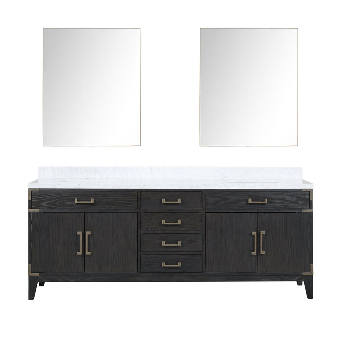 Lexora Home Laurel Bath Vanity with Carrara Marble Countertop