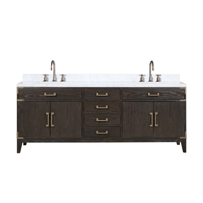 Lexora Home Laurel Bath Vanity with Carrara Marble Countertop