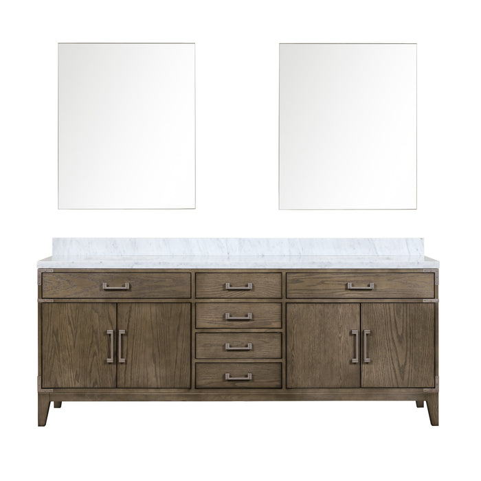 Lexora Home Laurel Bath Vanity with Carrara Marble Countertop