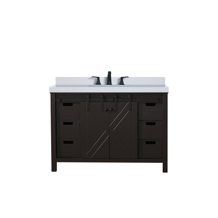 Lexora Home Marsyas Bath Vanity with Cultured Marble Countertop