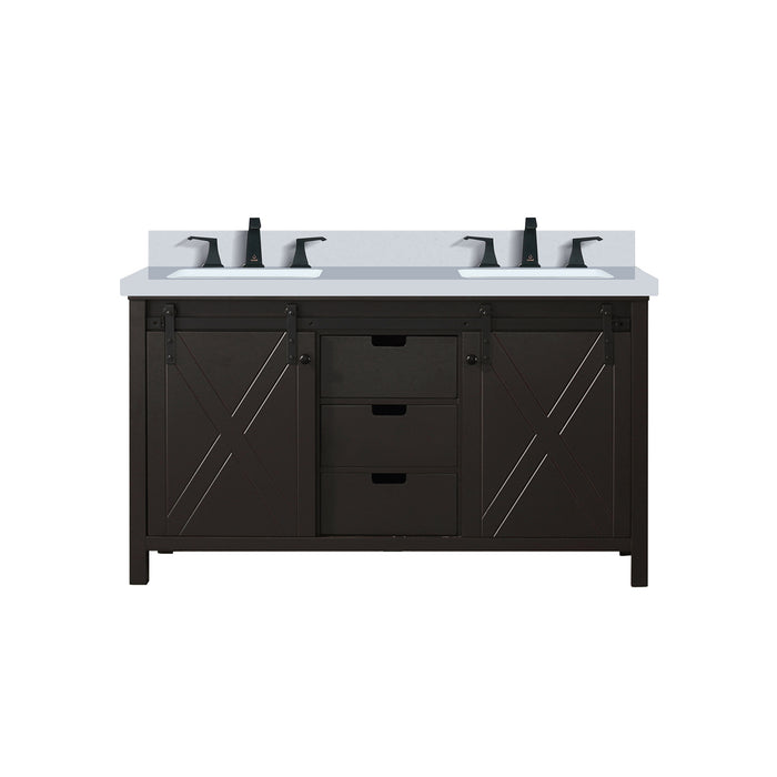 Lexora Home Marsyas Bath Vanity with Cultured Marble Countertop