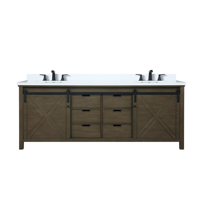 Lexora Home Marsyas Bath Vanity with Cultured Marble Countertop