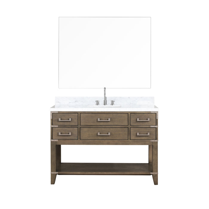 Lexora Home Norwalk Bath Vanity with Carrara Marble Countertop