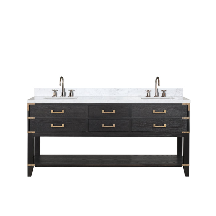 Lexora Home Norwalk Bath Vanity with Carrara Marble Countertop