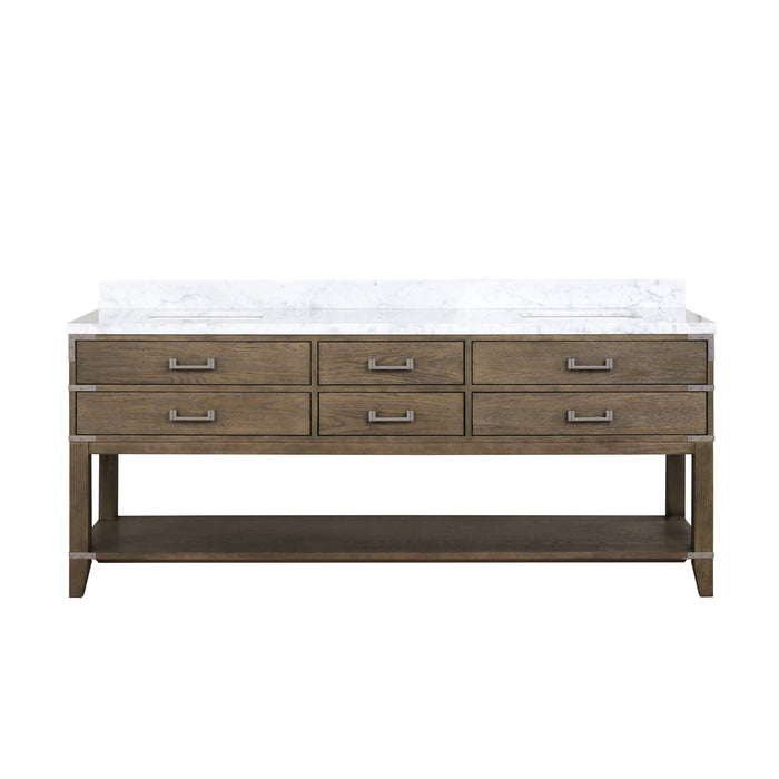 Lexora Home Norwalk Bath Vanity with Carrara Marble Countertop