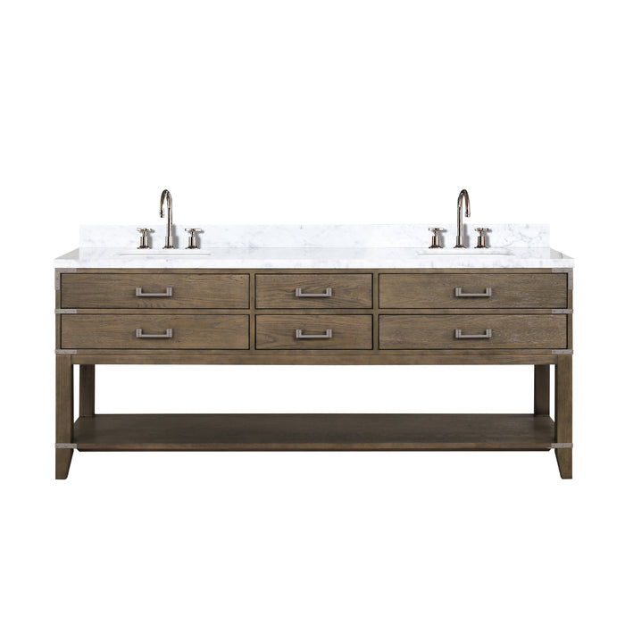 Lexora Home Norwalk Bath Vanity with Carrara Marble Countertop