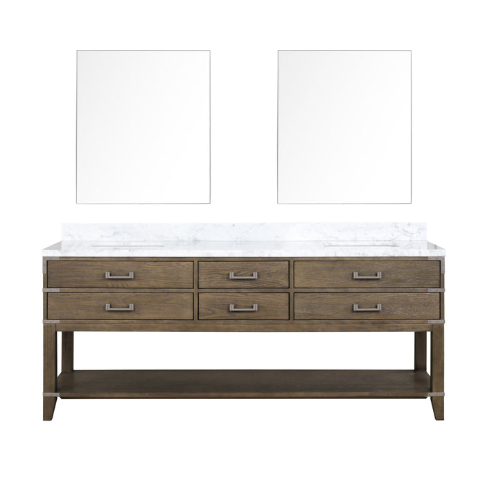 Lexora Home Norwalk Bath Vanity with Carrara Marble Countertop