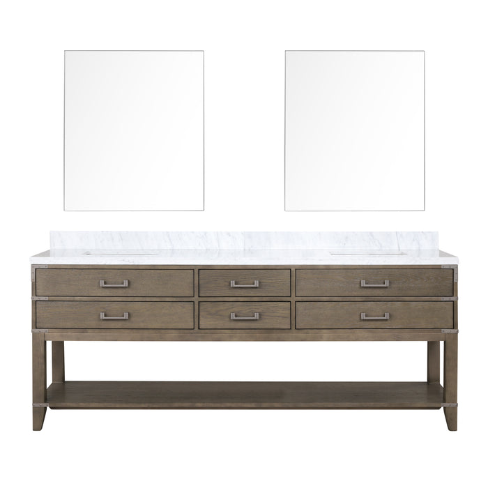 Lexora Home Norwalk Bath Vanity with Carrara Marble Countertop