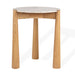 Union Home Carver Marble Side Table - Morchana Brown LVR01001
